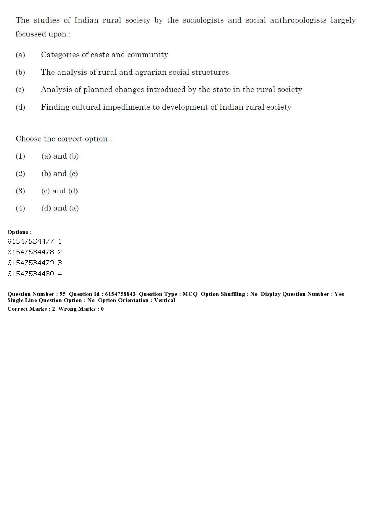 UGC NET Sociology Question Paper December 2019 86