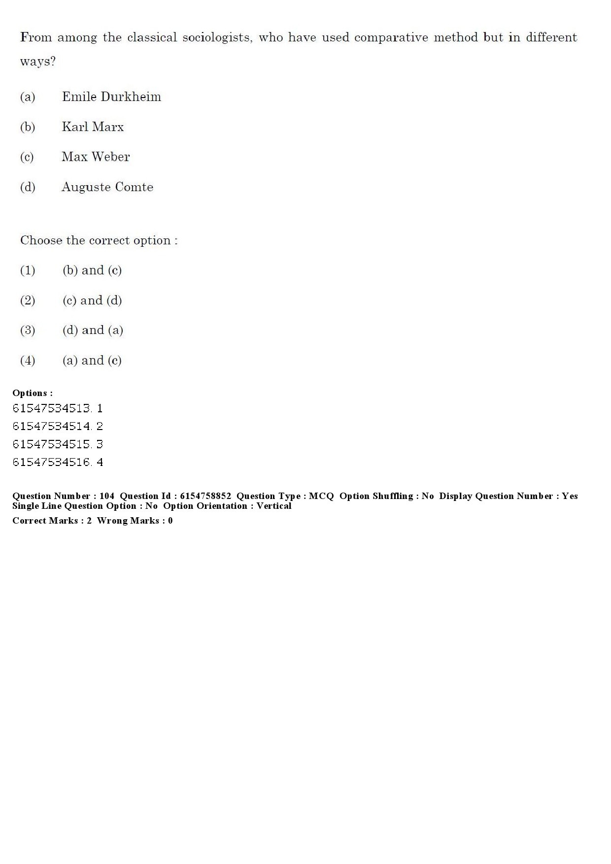 UGC NET Sociology Question Paper December 2019 98