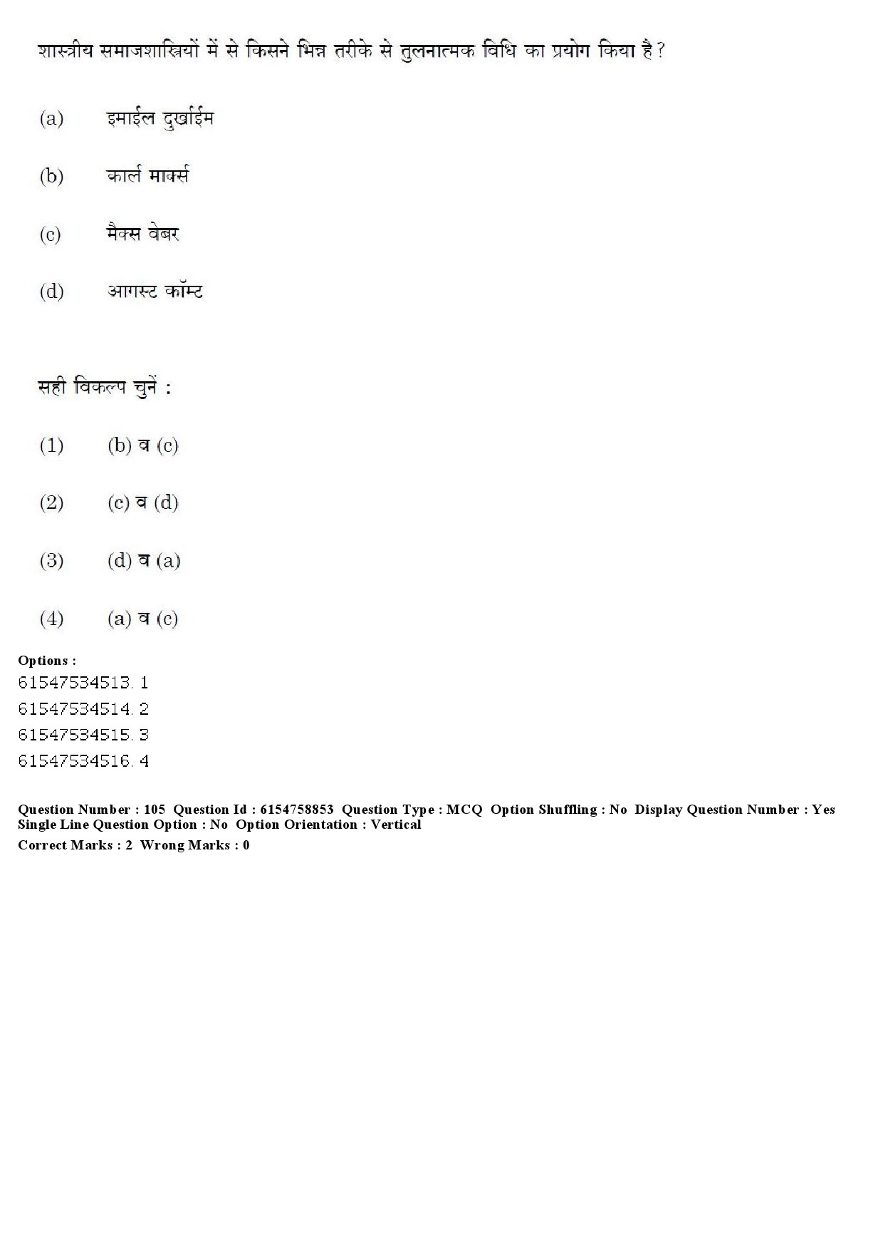 UGC NET Sociology Question Paper December 2019 99