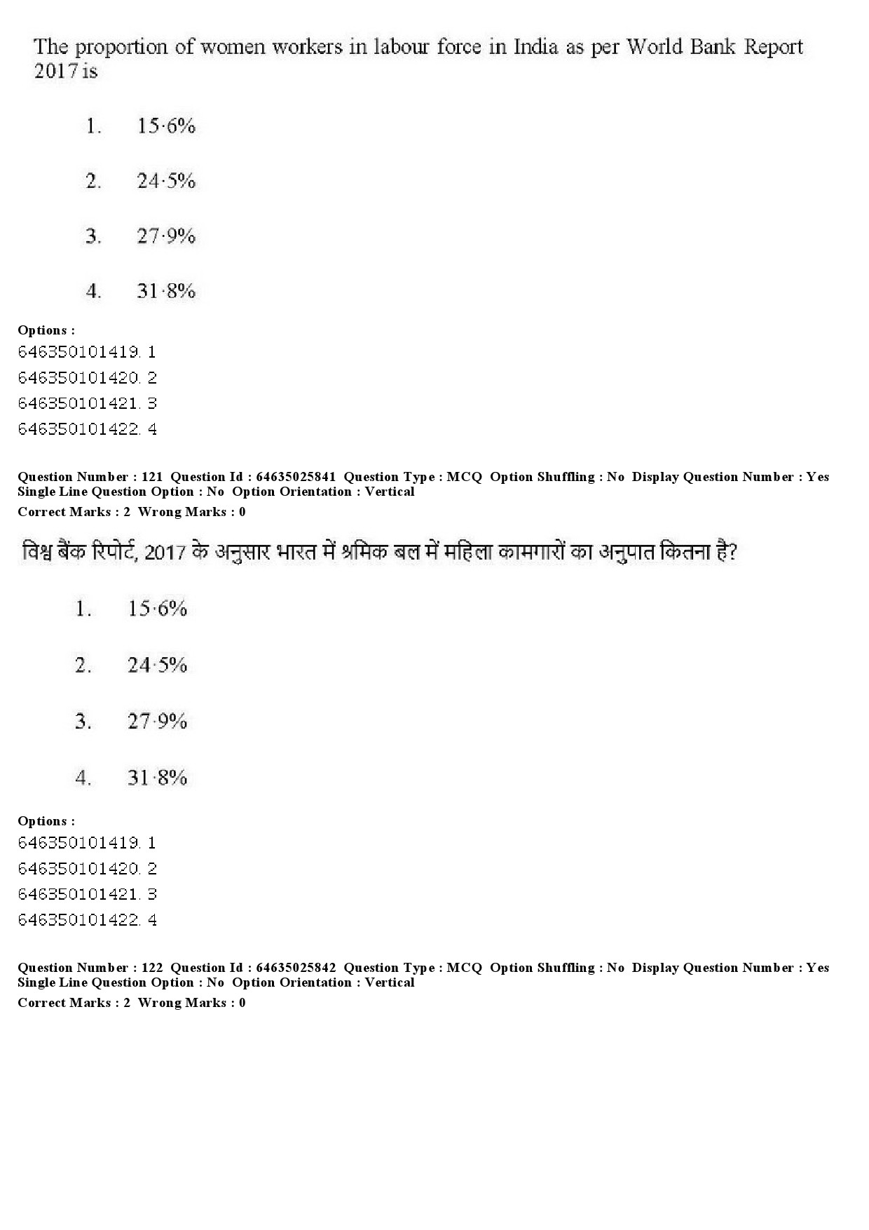 UGC NET Sociology Question Paper June 2019 110