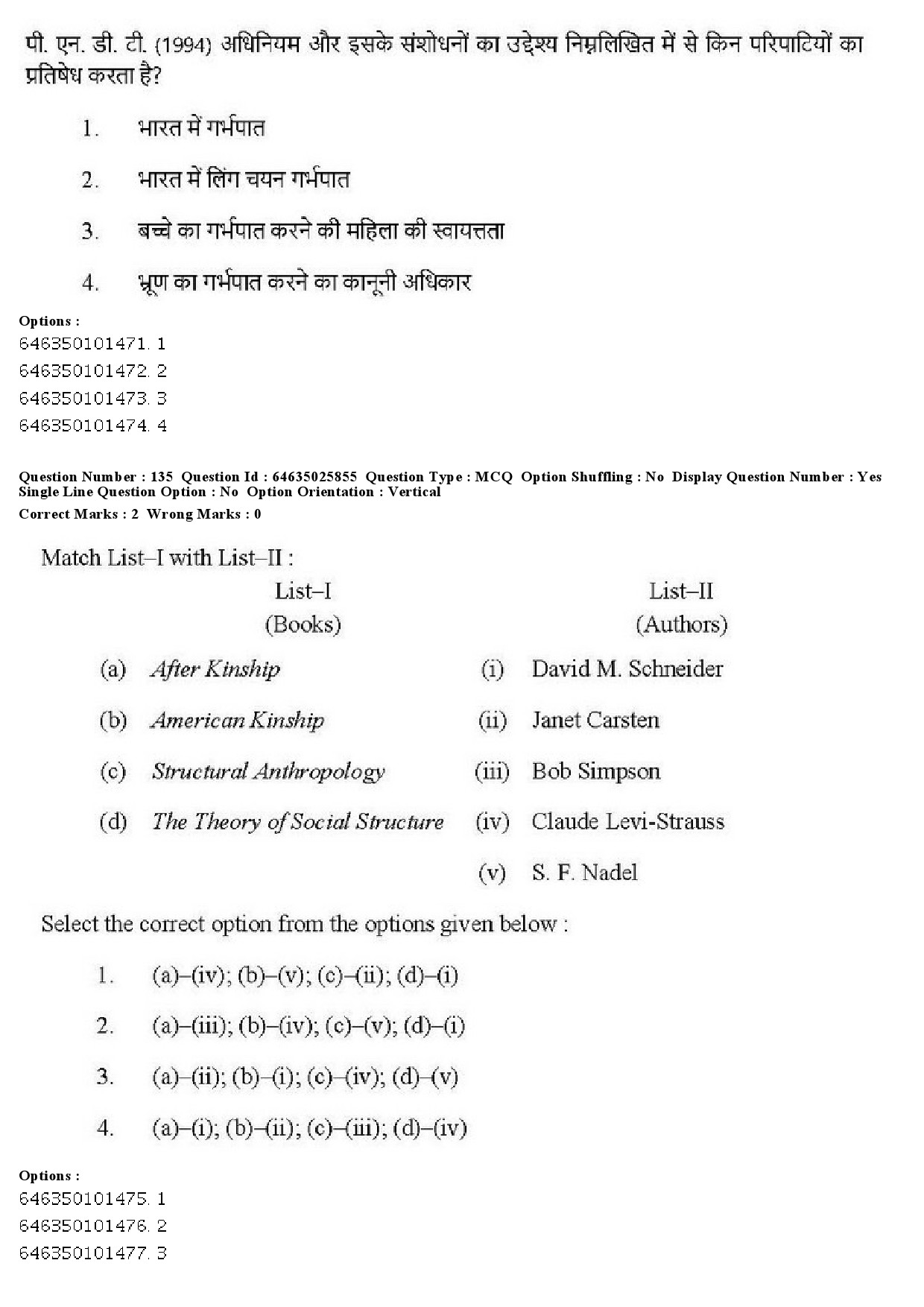 UGC NET Sociology Question Paper June 2019 124