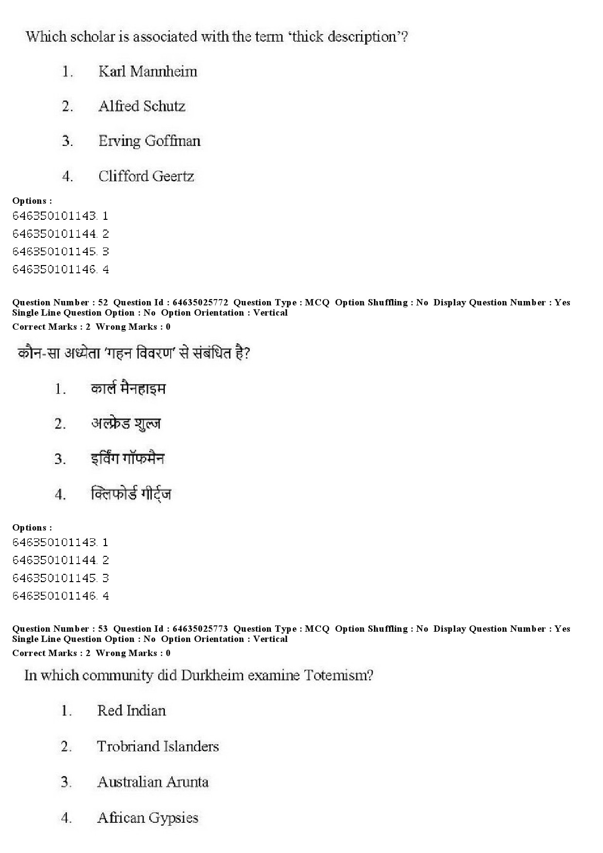 UGC NET Sociology Question Paper June 2019 41