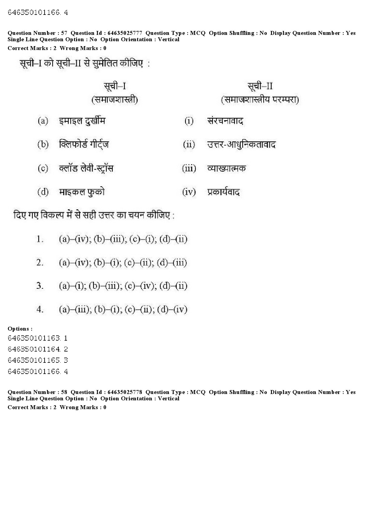 UGC NET Sociology Question Paper June 2019 46