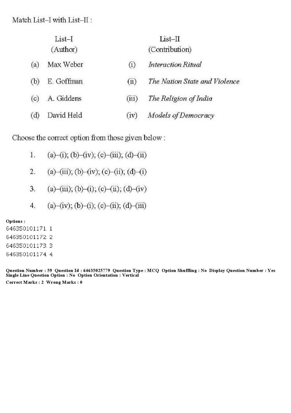 UGC NET Sociology Question Paper June 2019 48