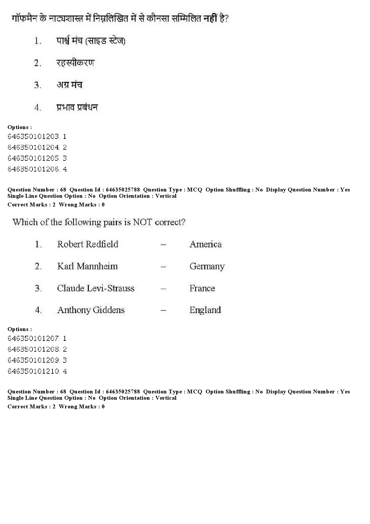 UGC NET Sociology Question Paper June 2019 57