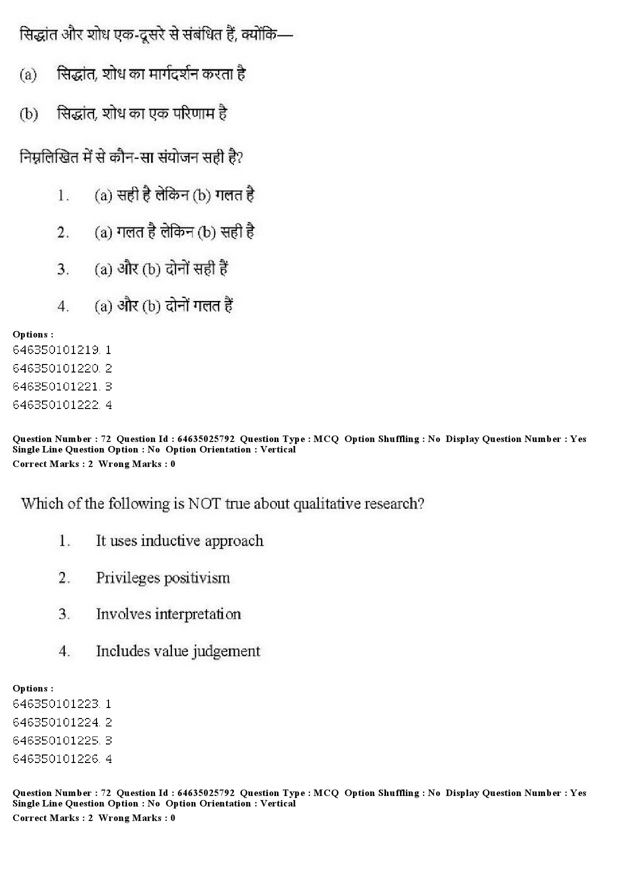 UGC NET Sociology Question Paper June 2019 61