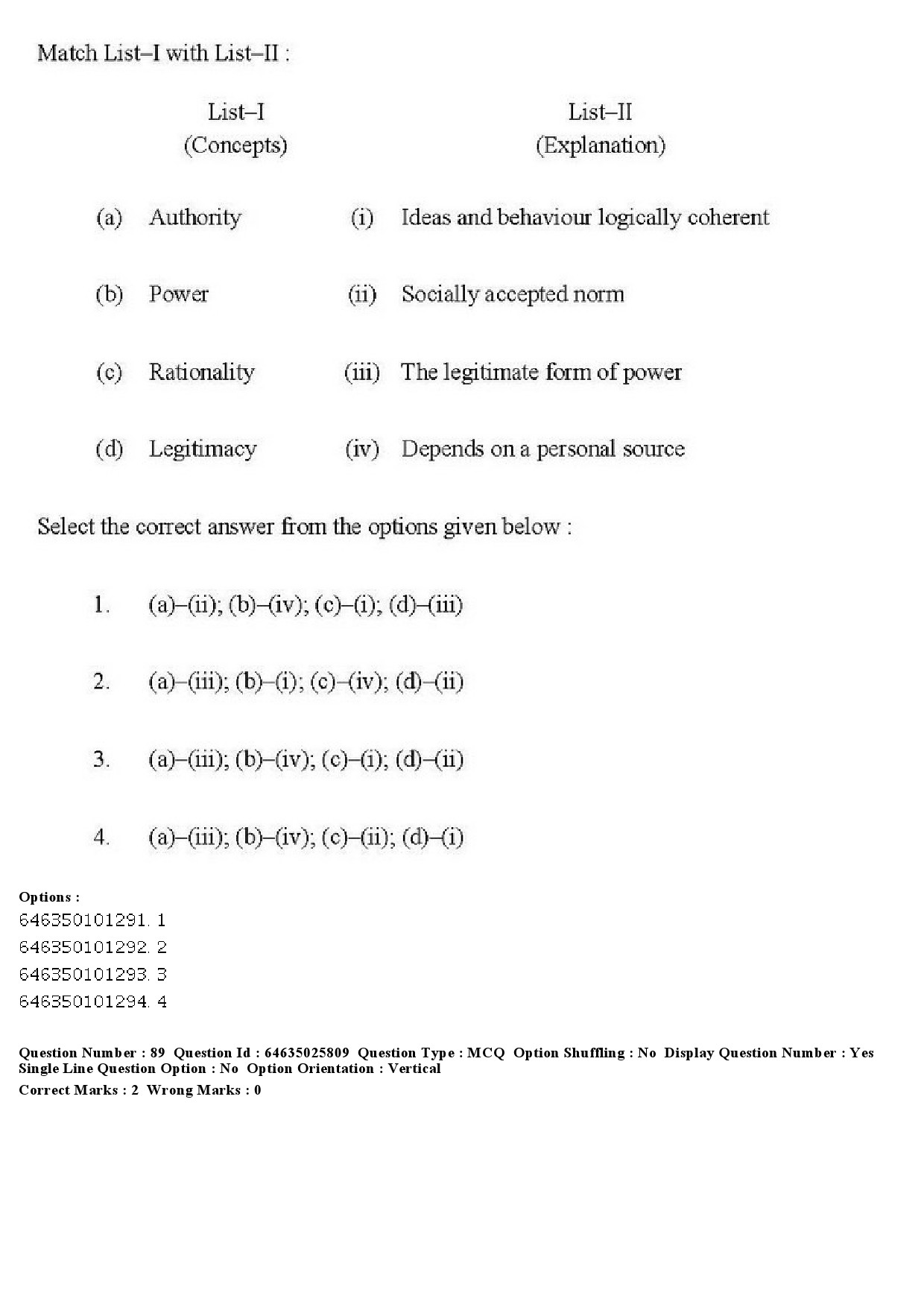 UGC NET Sociology Question Paper June 2019 78