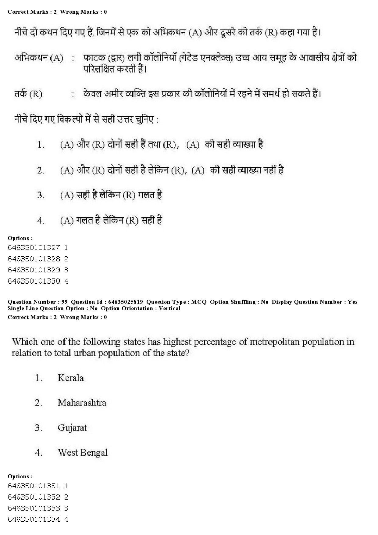 UGC NET Sociology Question Paper June 2019 88