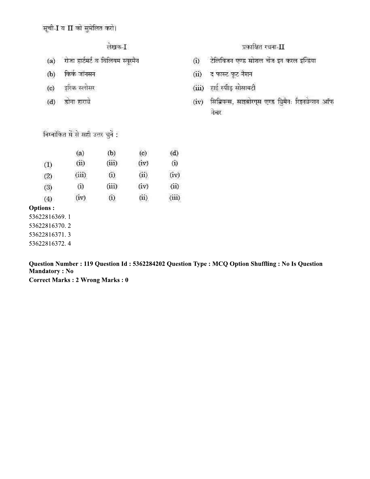 UGC NET Sociology Question Paper September 2020 112