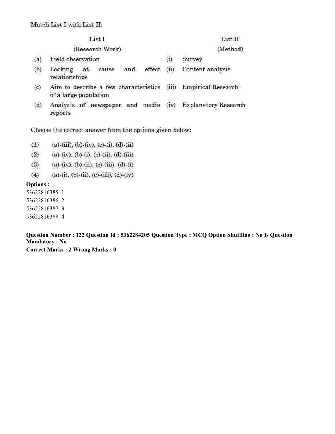 UGC NET Sociology Question Paper September 2020 119