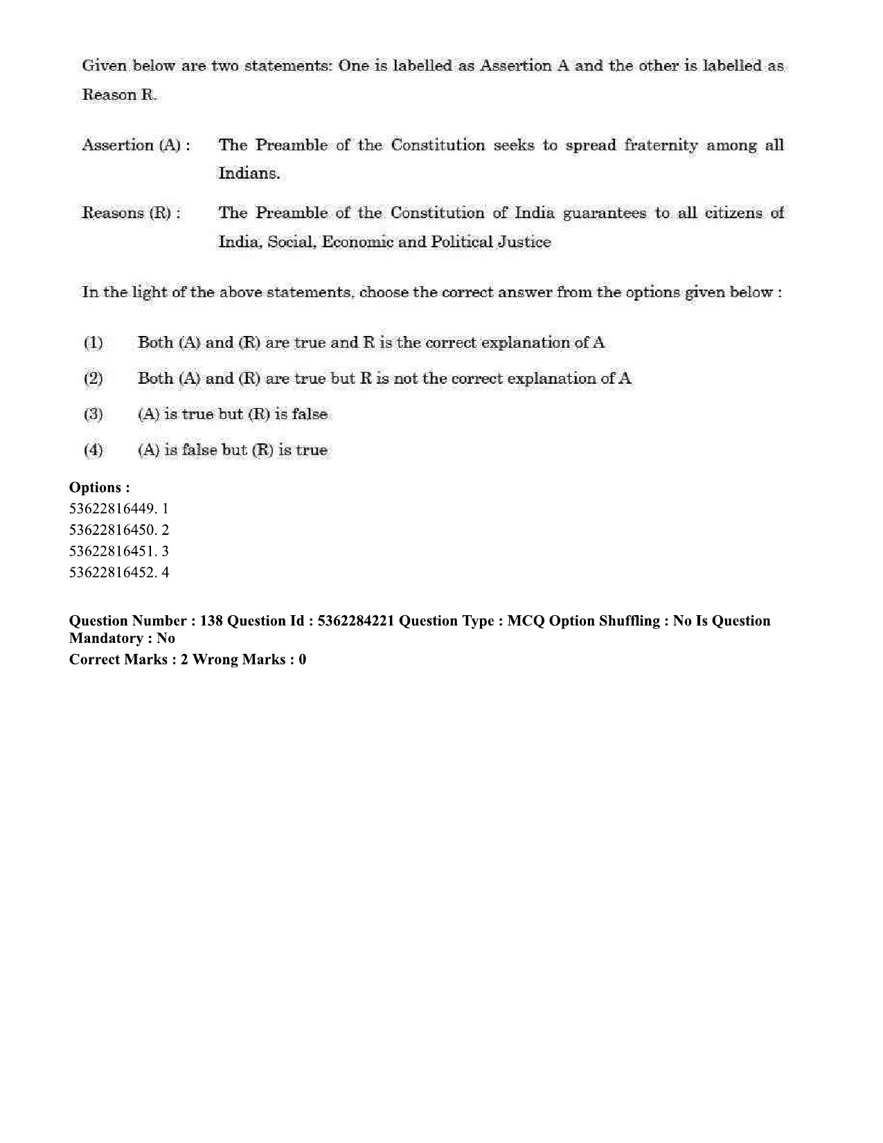 UGC NET Sociology Question Paper September 2020 142