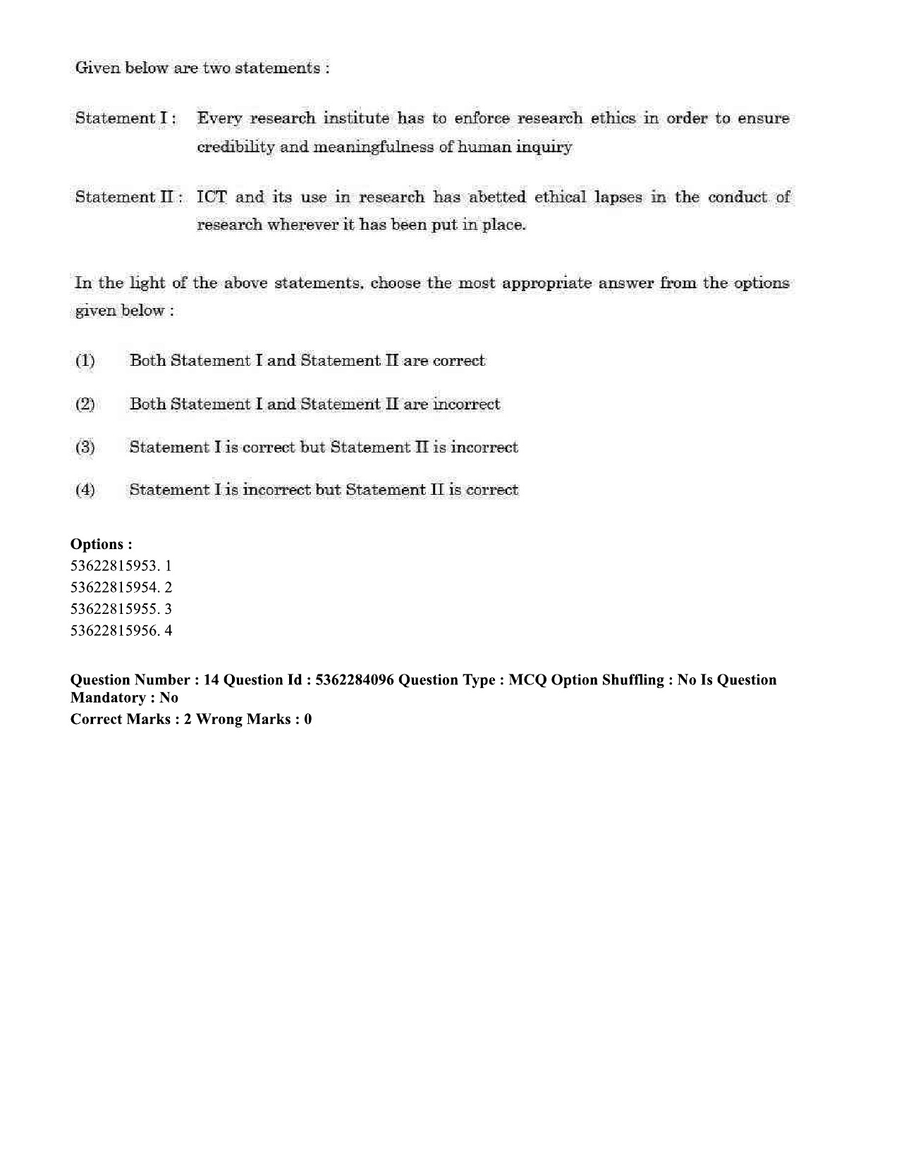 UGC NET Sociology Question Paper September 2020 15