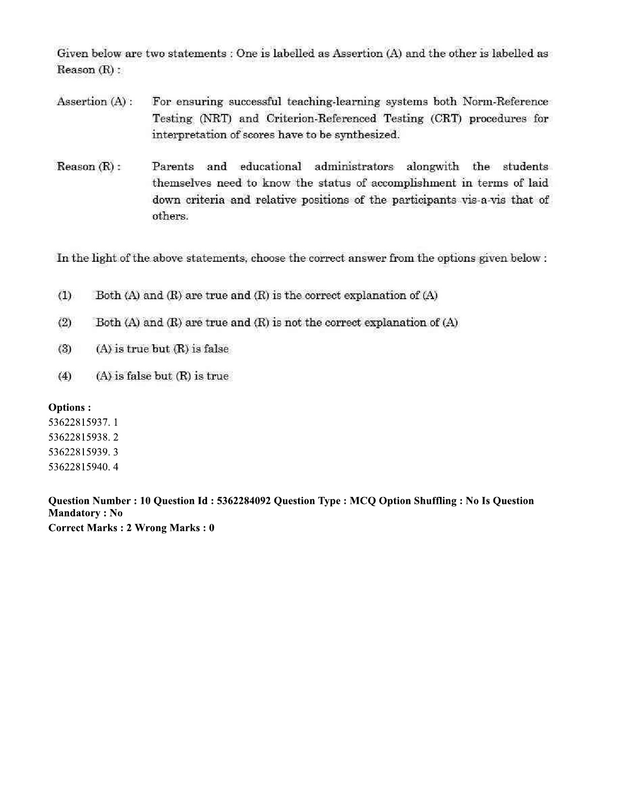 UGC NET Sociology Question Paper September 2020 9