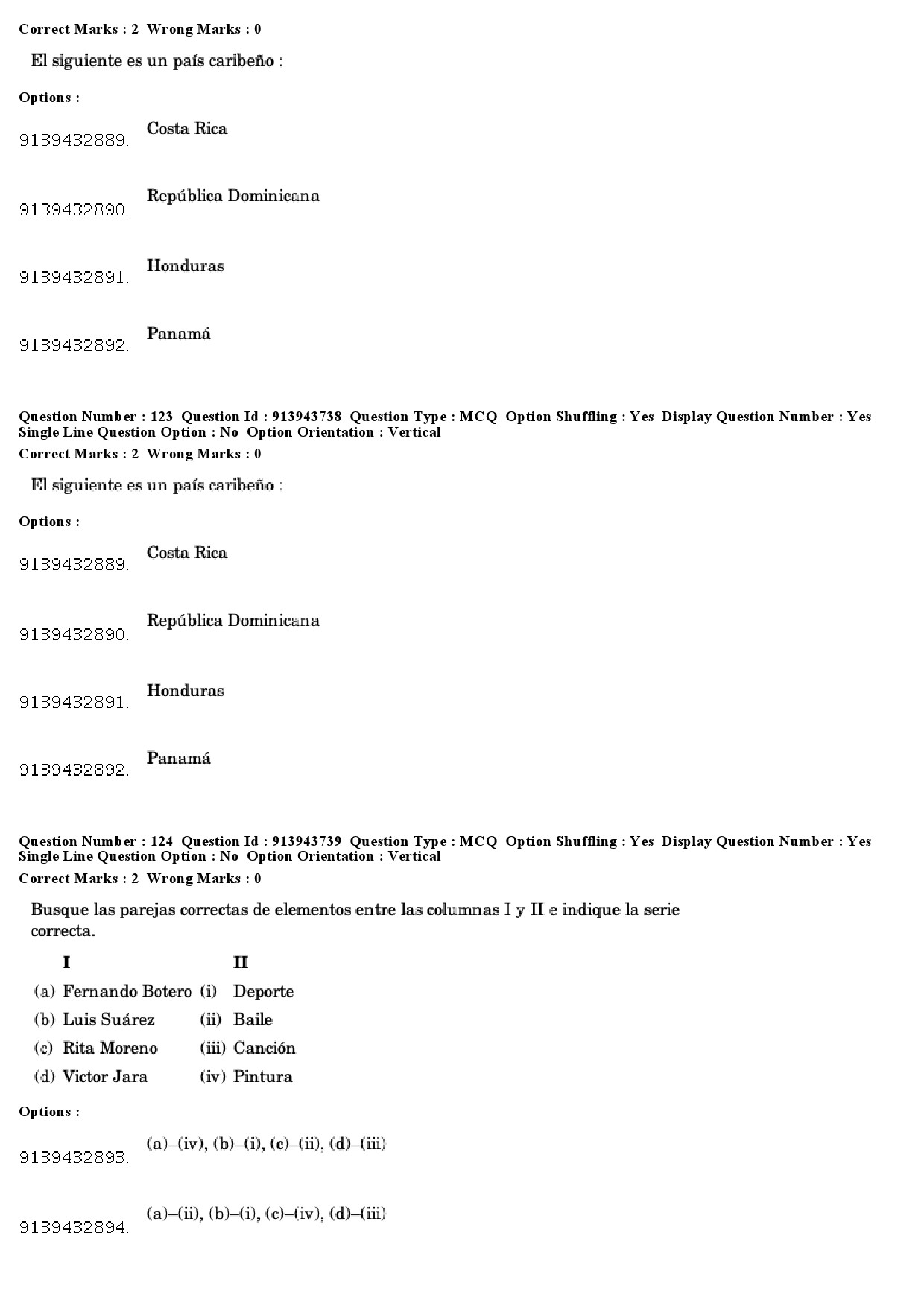 UGC NET Spanish Question Paper December 2018 100