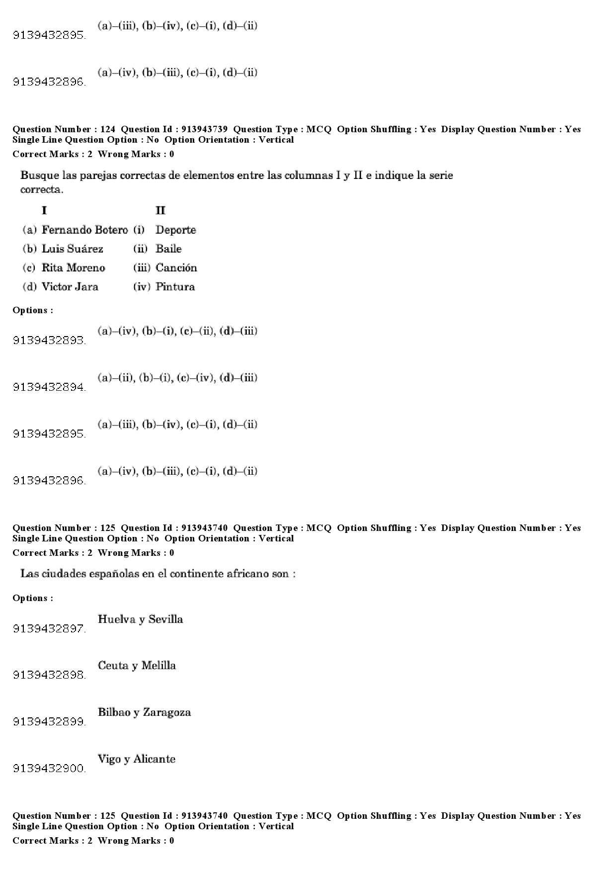 UGC NET Spanish Question Paper December 2018 101