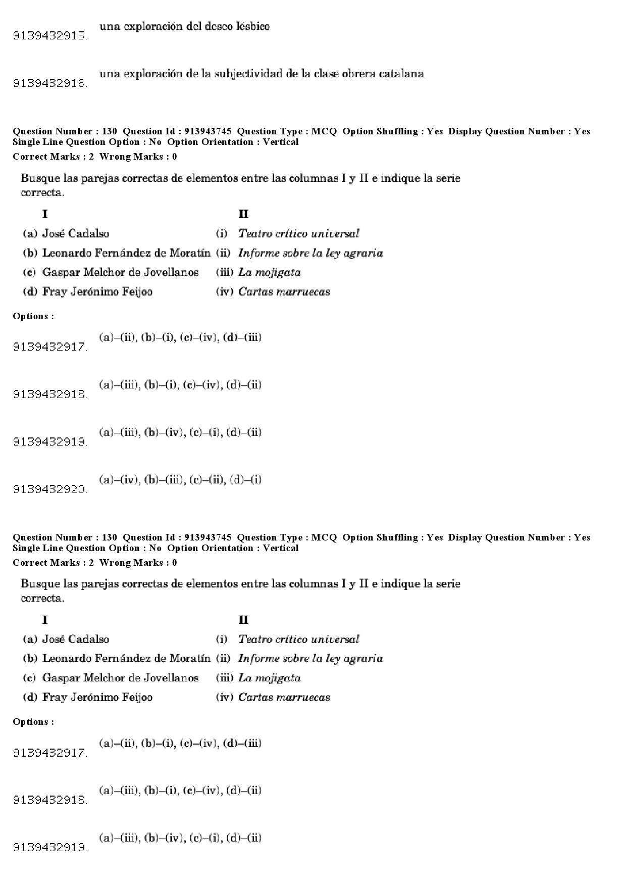 UGC NET Spanish Question Paper December 2018 105