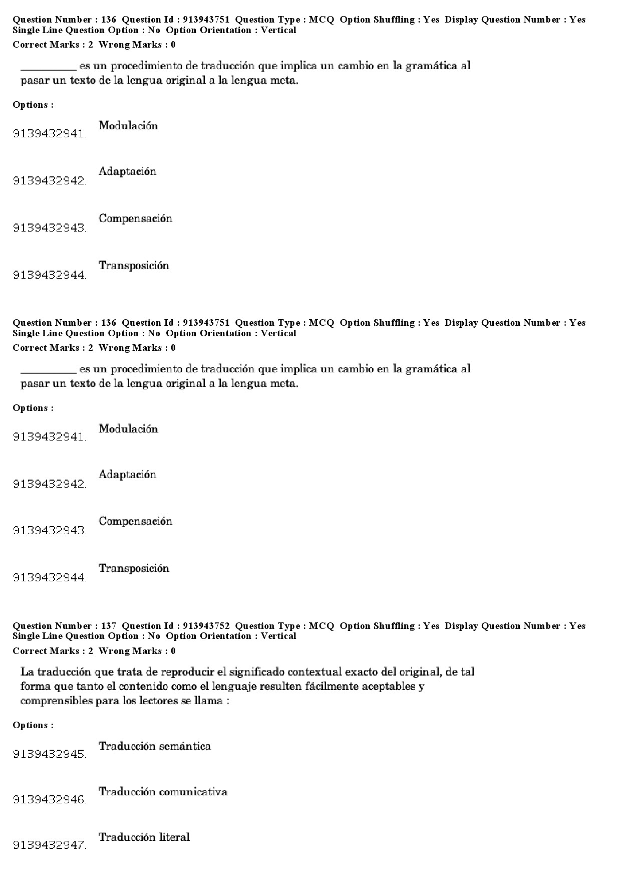 UGC NET Spanish Question Paper December 2018 110