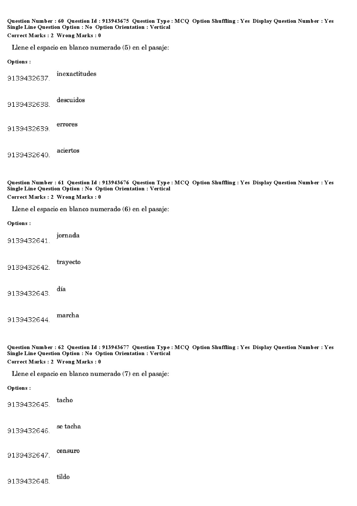 UGC NET Spanish Question Paper December 2018 57