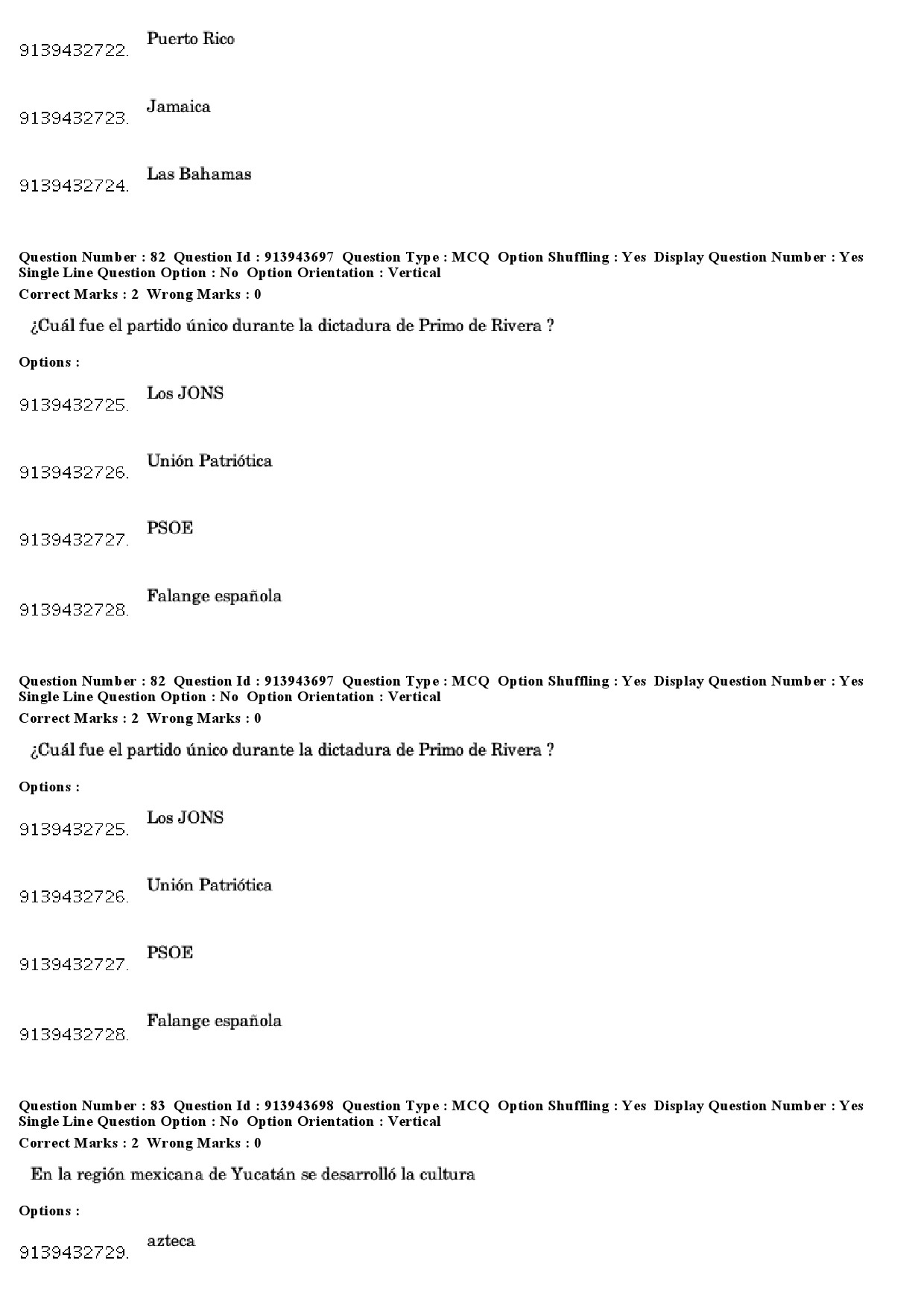 UGC NET Spanish Question Paper December 2018 70