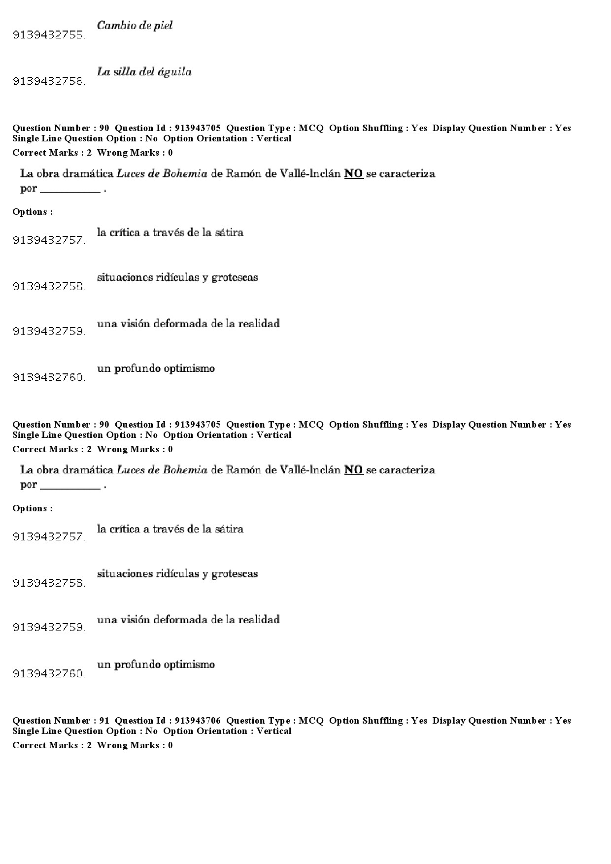 UGC NET Spanish Question Paper December 2018 76