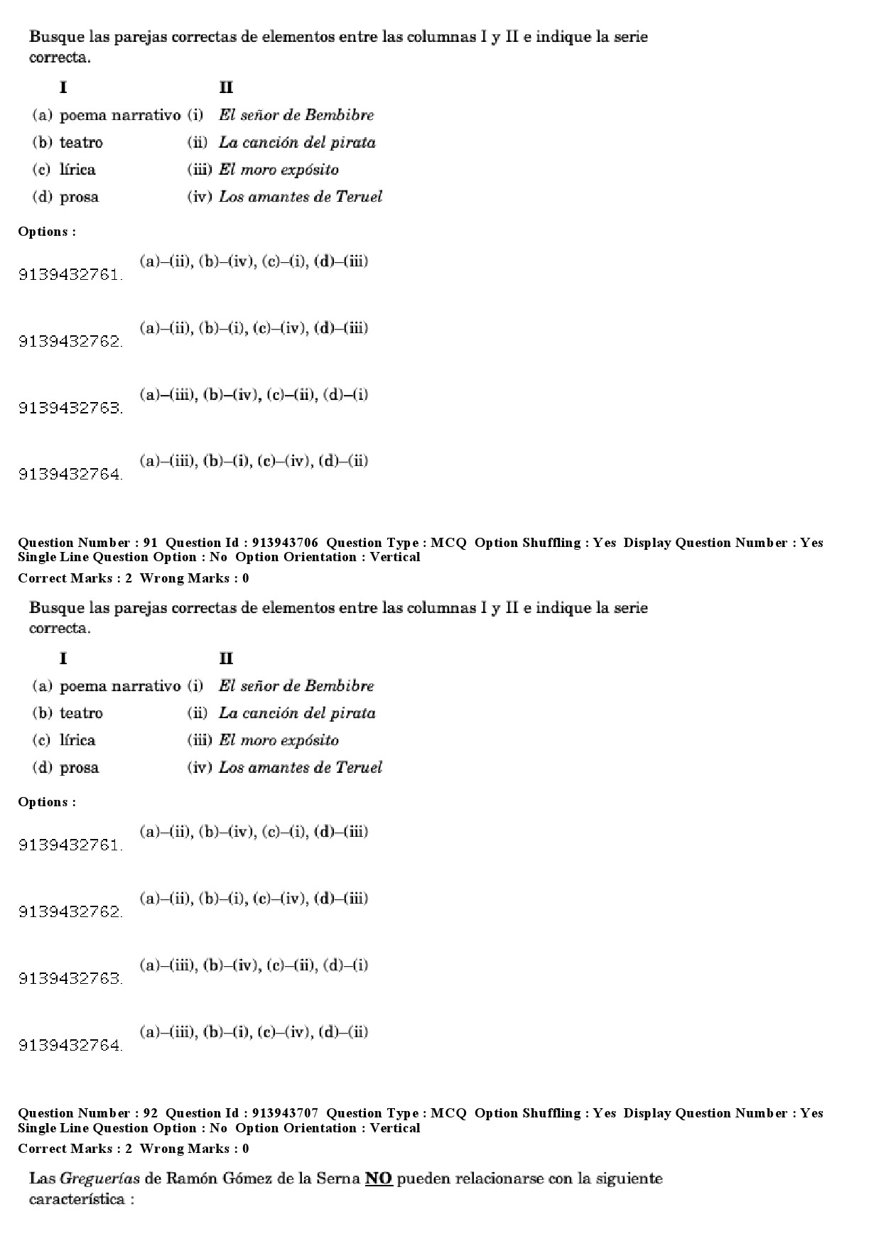 UGC NET Spanish Question Paper December 2018 77