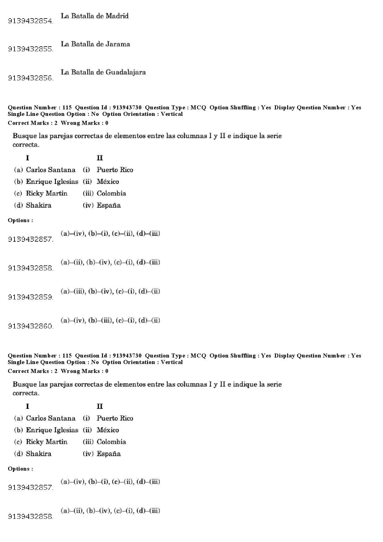 UGC NET Spanish Question Paper December 2018 94