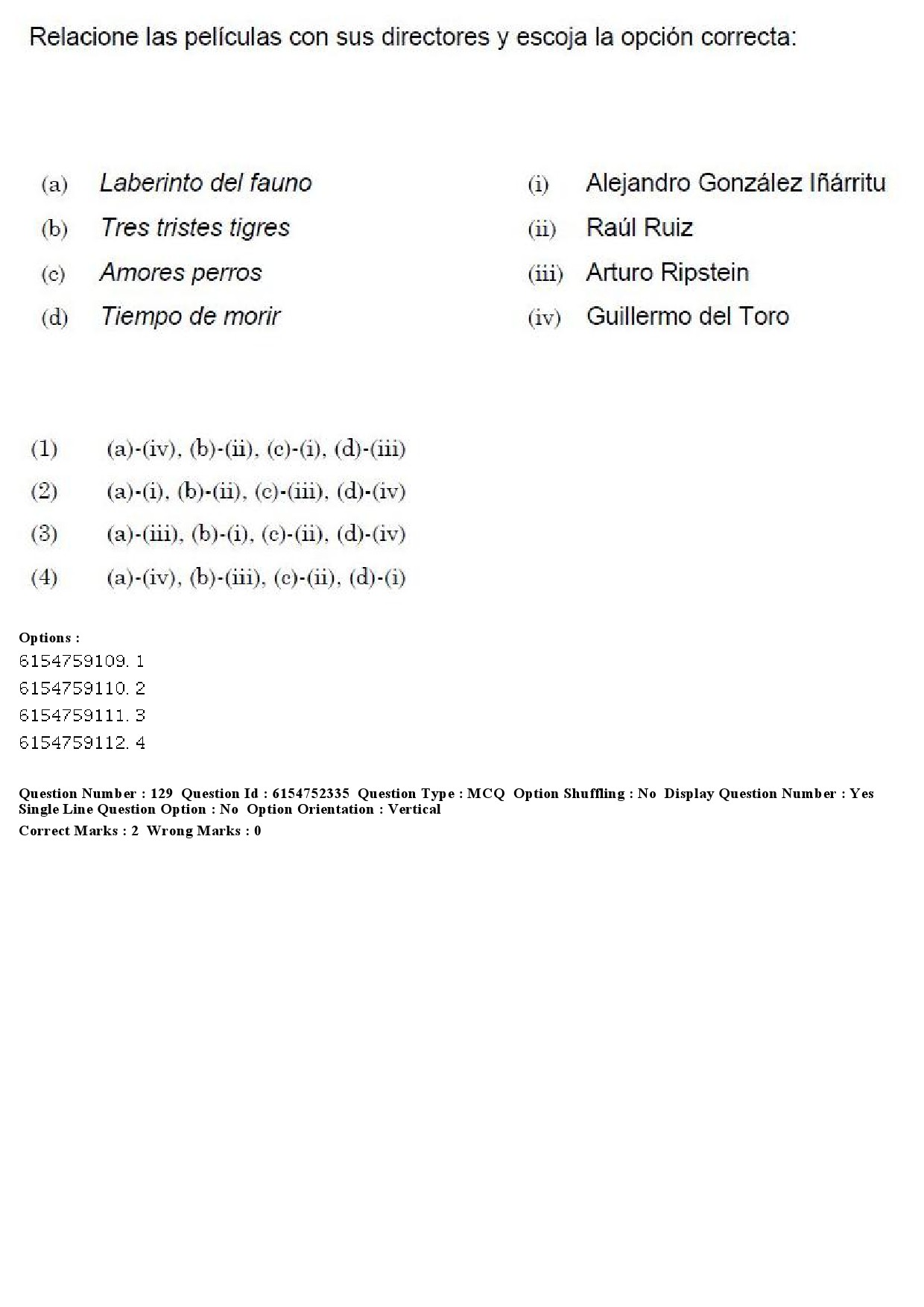 UGC NET Spanish Question Paper December 2019 100