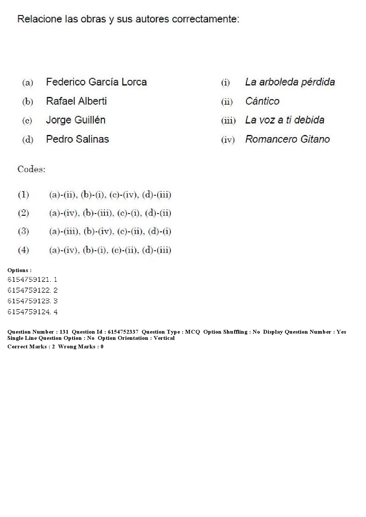 UGC NET Spanish Question Paper December 2019 105