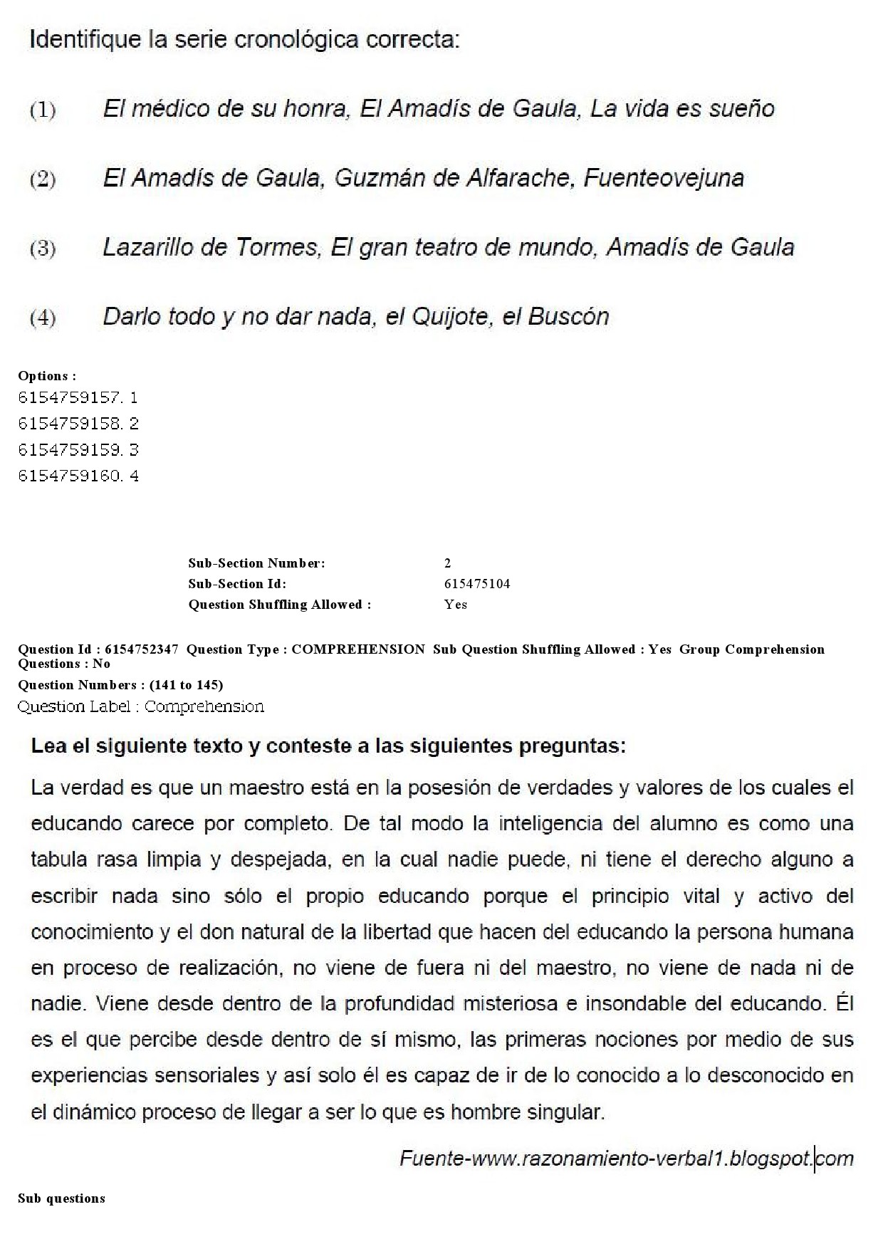 UGC NET Spanish Question Paper December 2019 118