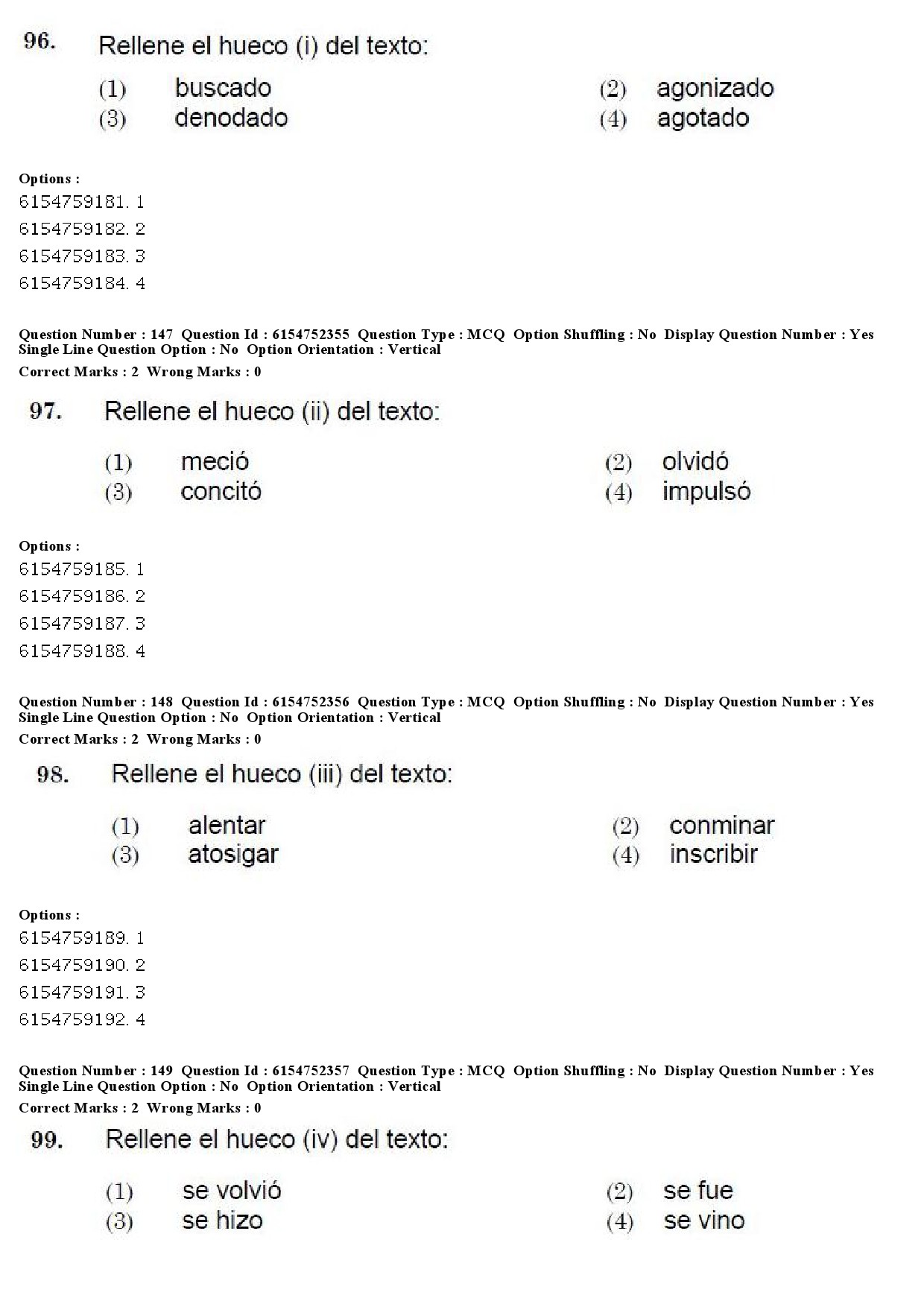 UGC NET Spanish Question Paper December 2019 125