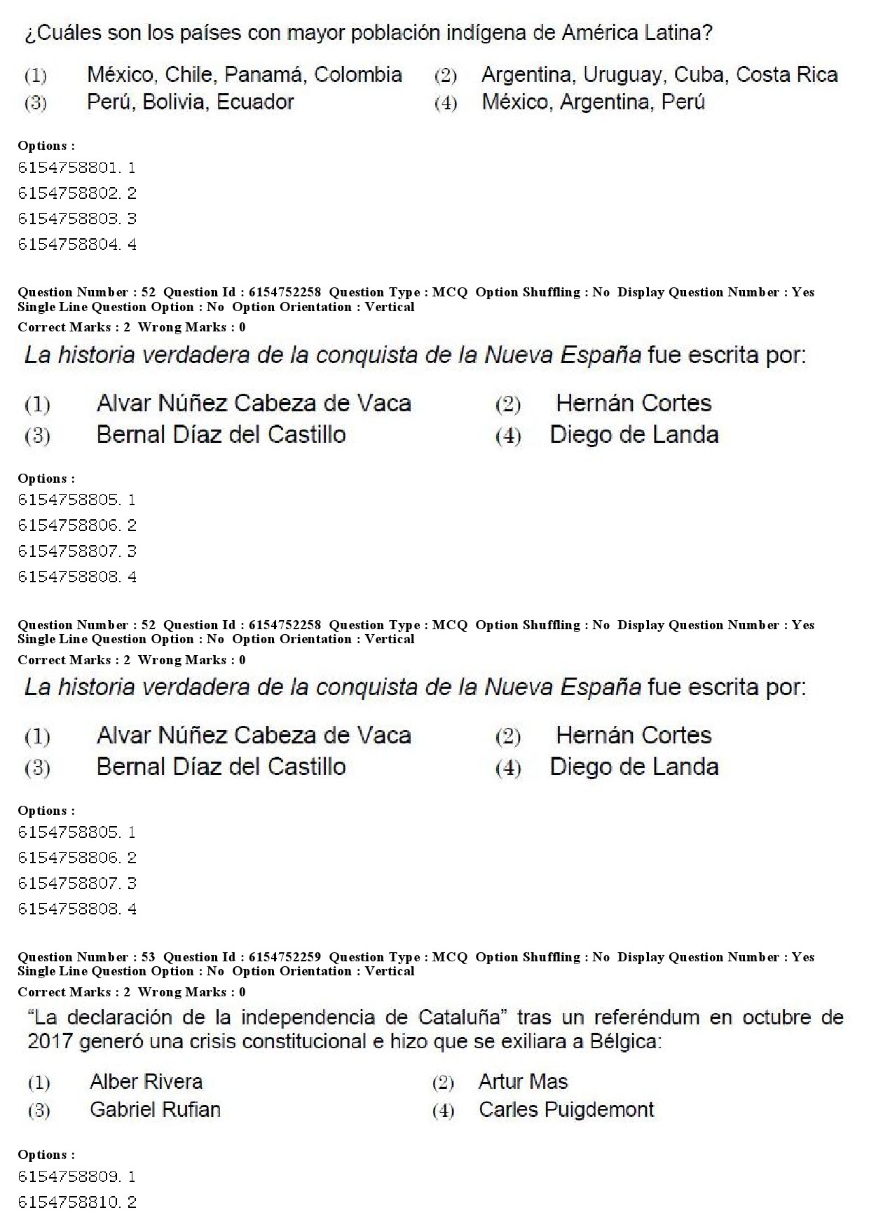 UGC NET Spanish Question Paper December 2019 44