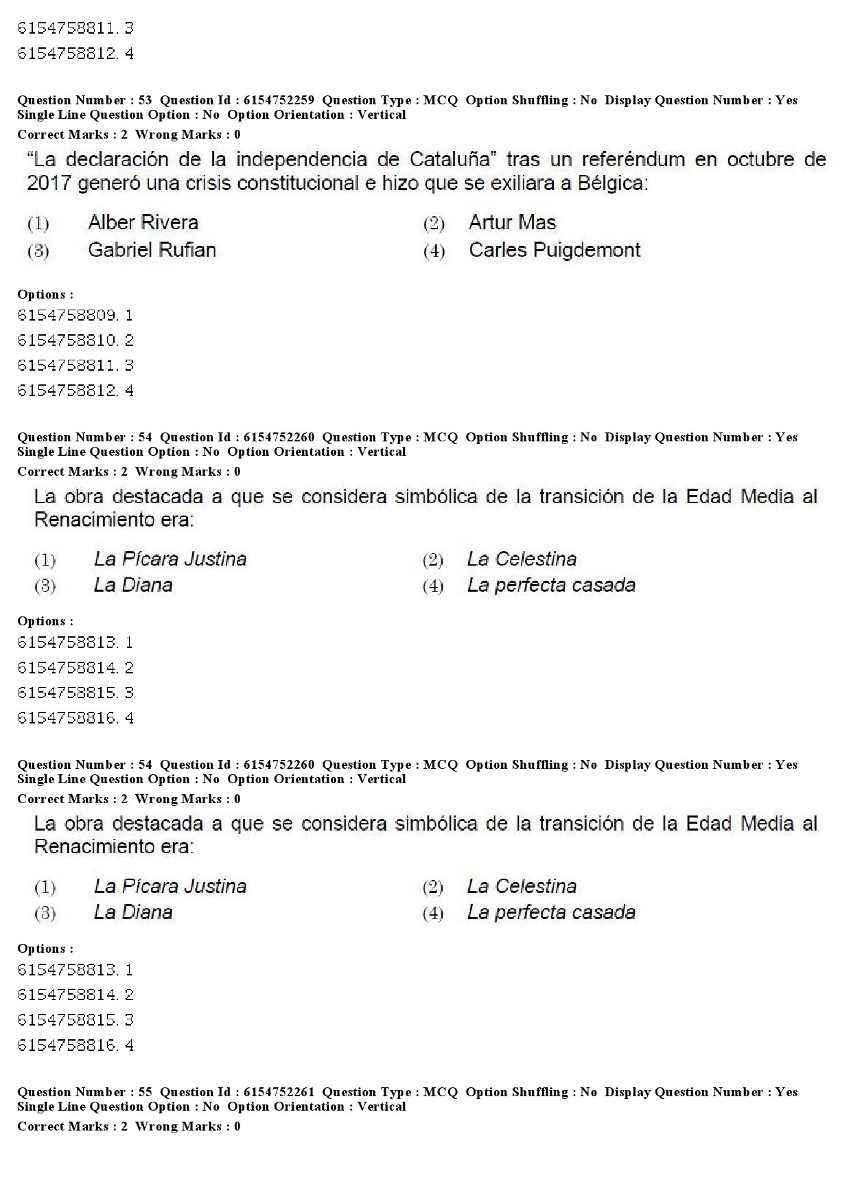 UGC NET Spanish Question Paper December 2019 45