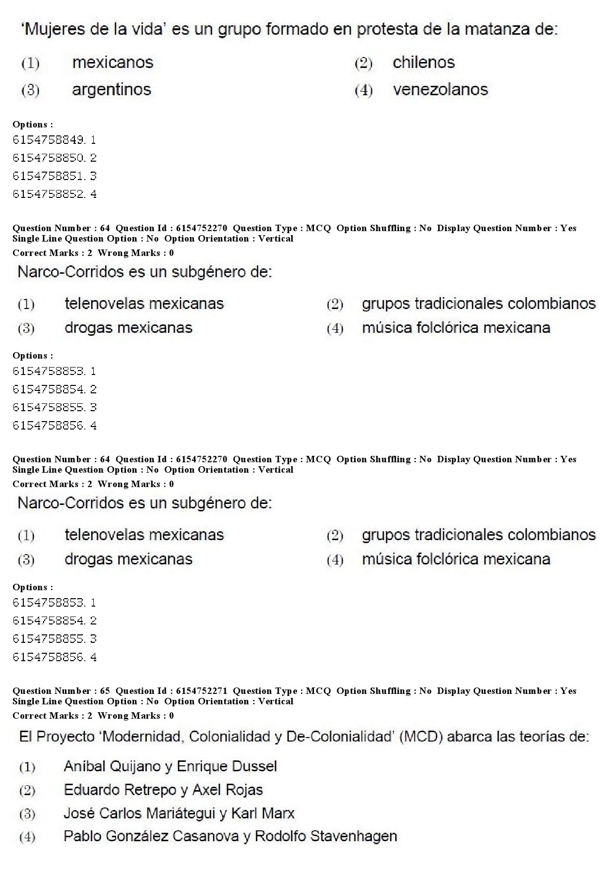 UGC NET Spanish Question Paper December 2019 51