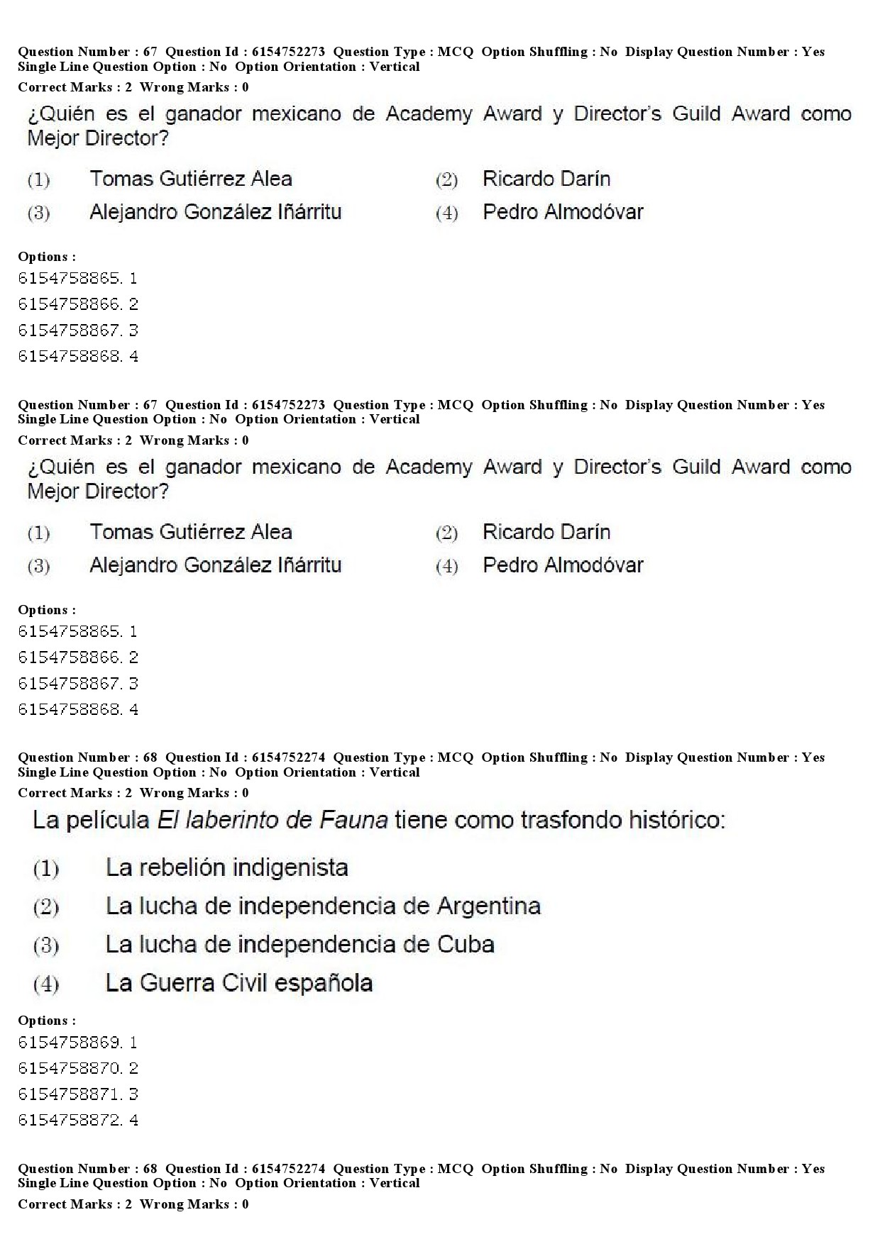 UGC NET Spanish Question Paper December 2019 53