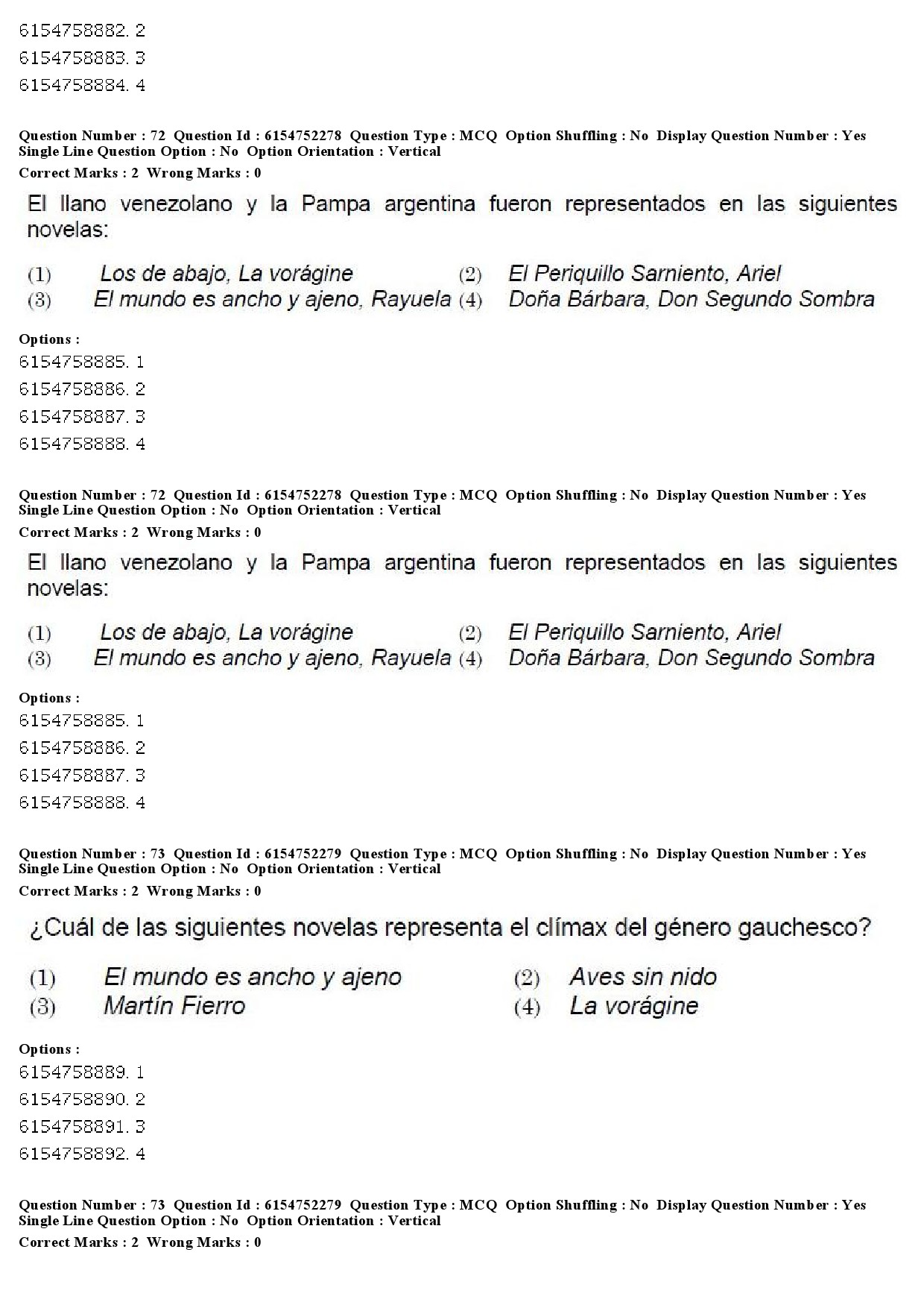 UGC NET Spanish Question Paper December 2019 56