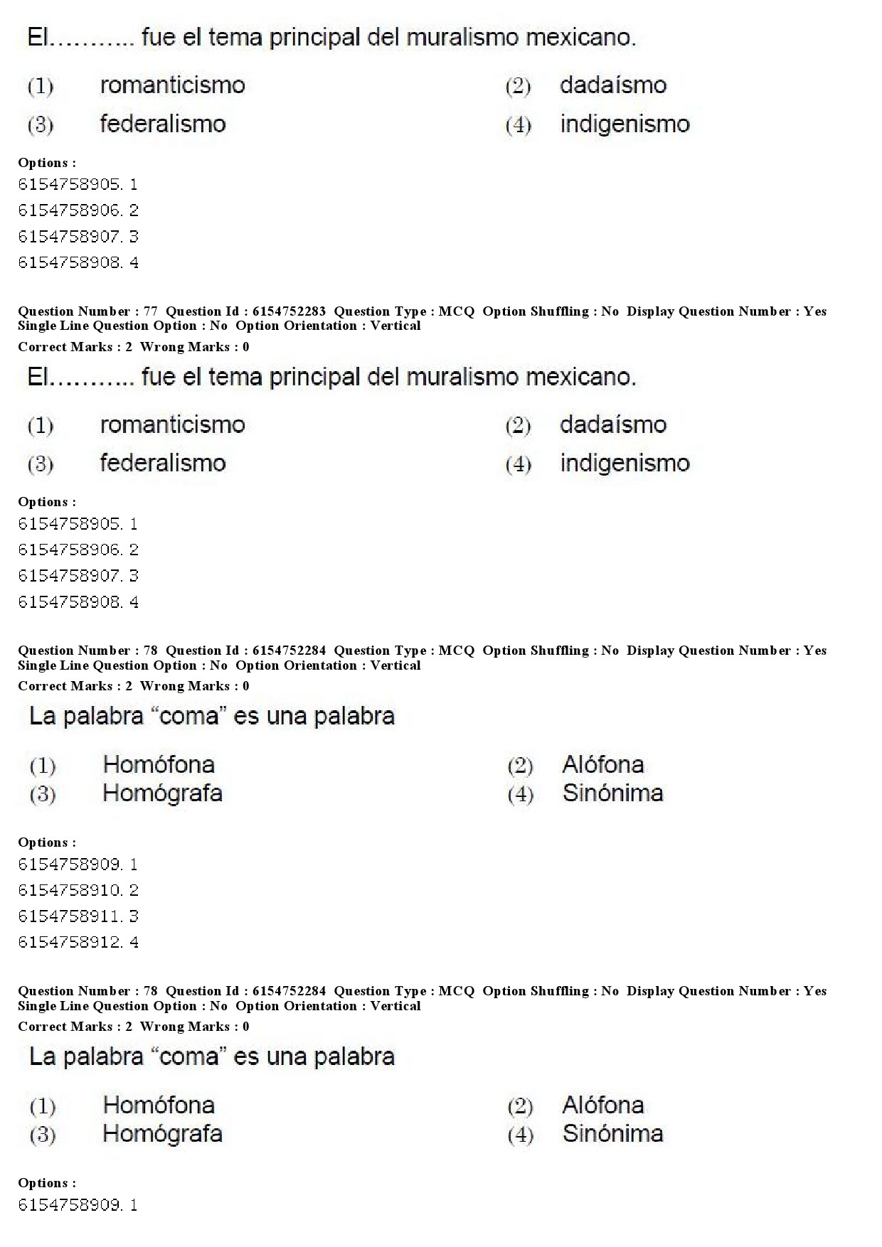 UGC NET Spanish Question Paper December 2019 59