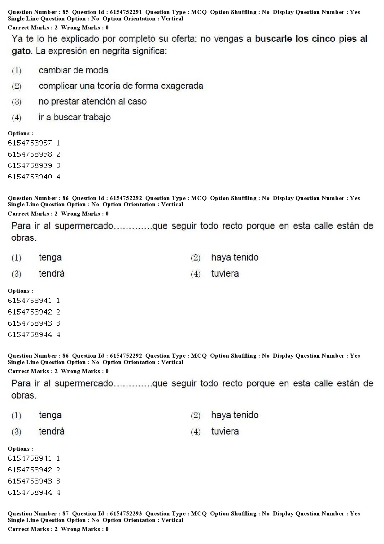 UGC NET Spanish Question Paper December 2019 64