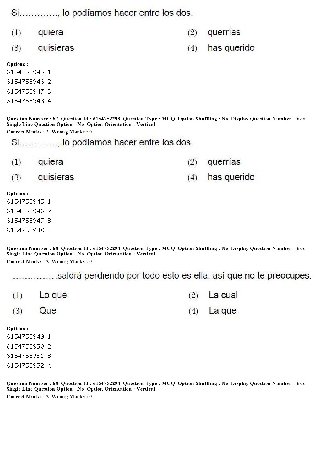 UGC NET Spanish Question Paper December 2019 65