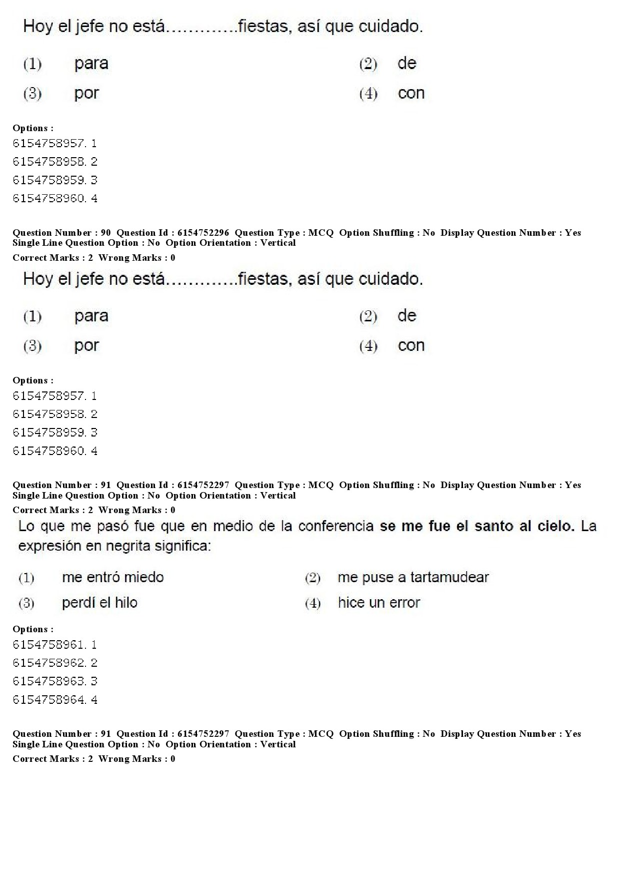 UGC NET Spanish Question Paper December 2019 67