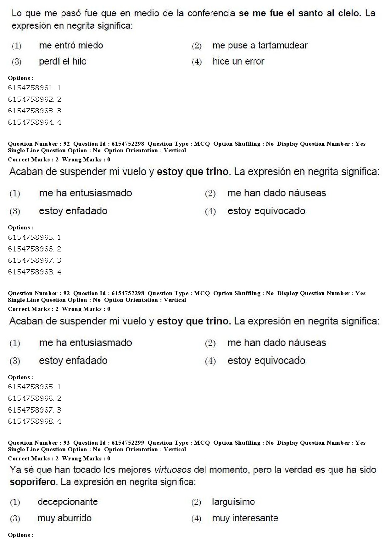 UGC NET Spanish Question Paper December 2019 68