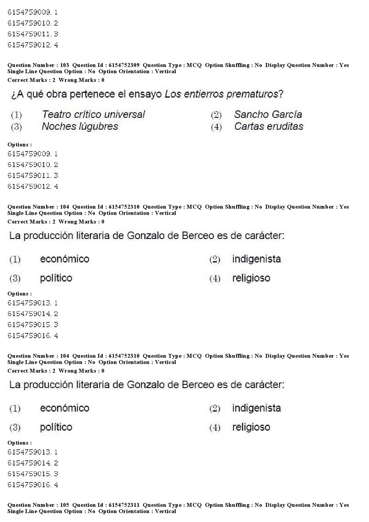 UGC NET Spanish Question Paper December 2019 75