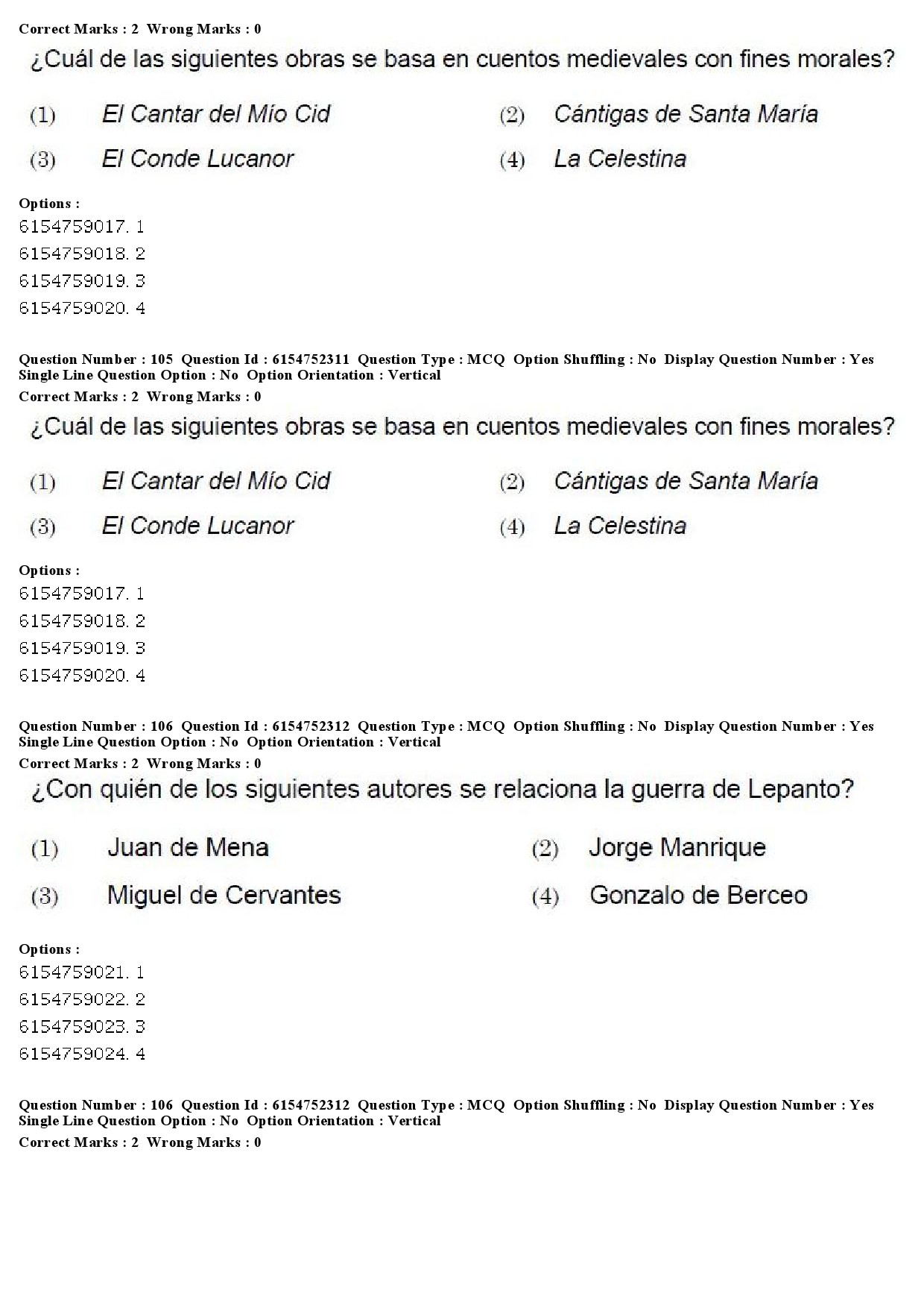 UGC NET Spanish Question Paper December 2019 76