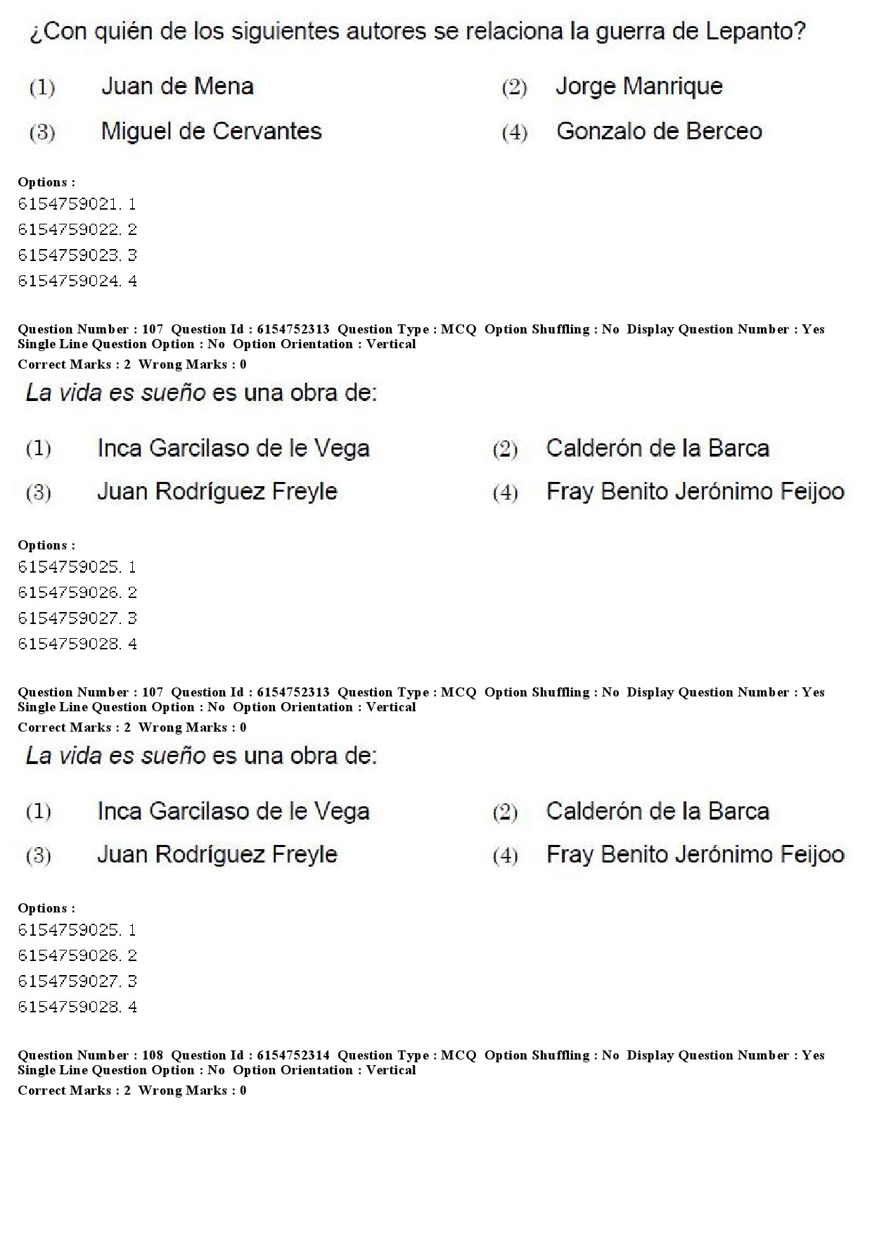 UGC NET Spanish Question Paper December 2019 77