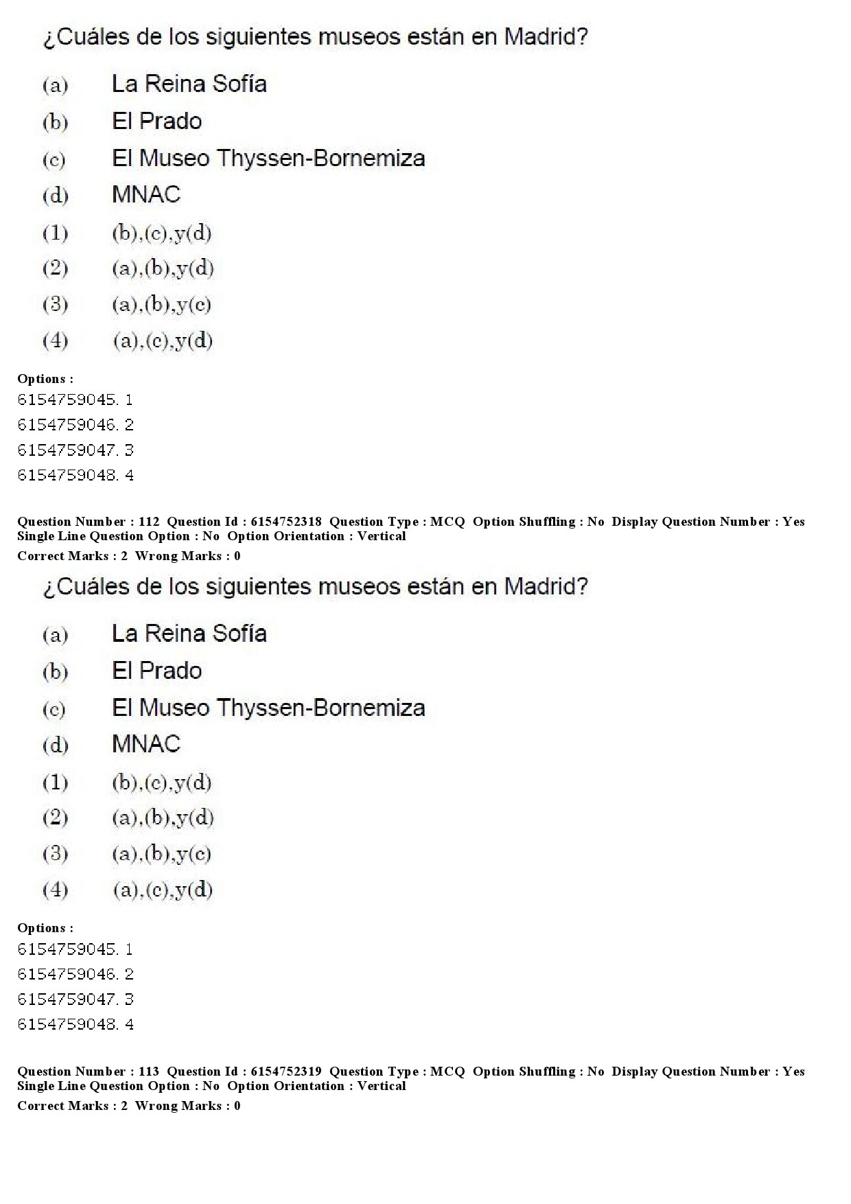 UGC NET Spanish Question Paper December 2019 82