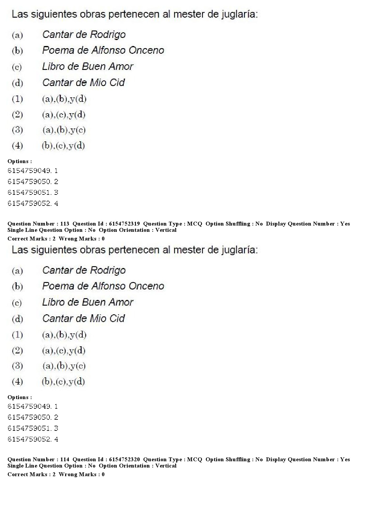 UGC NET Spanish Question Paper December 2019 83