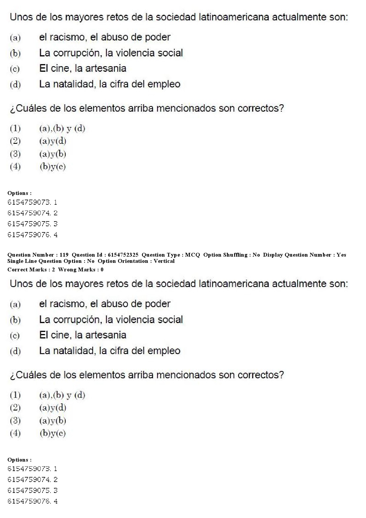 UGC NET Spanish Question Paper December 2019 89