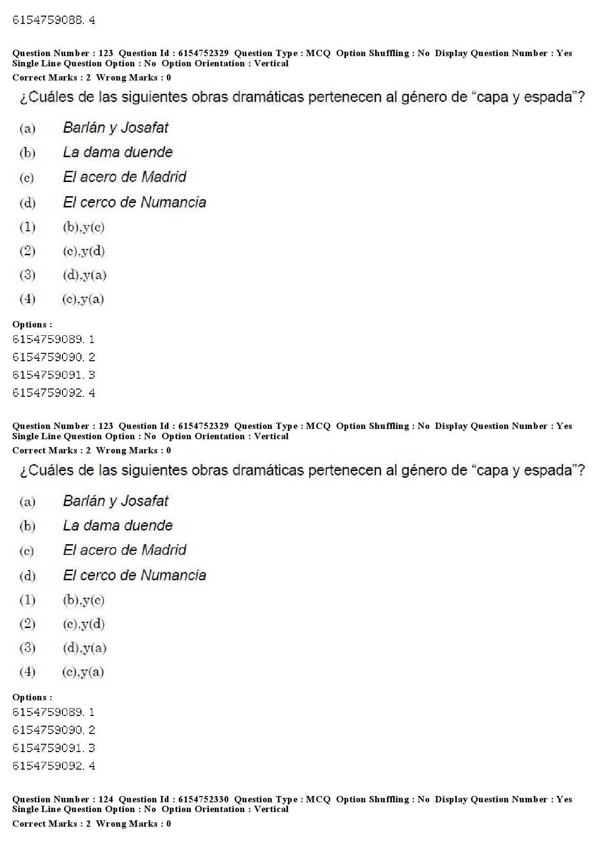 UGC NET Spanish Question Paper December 2019 93