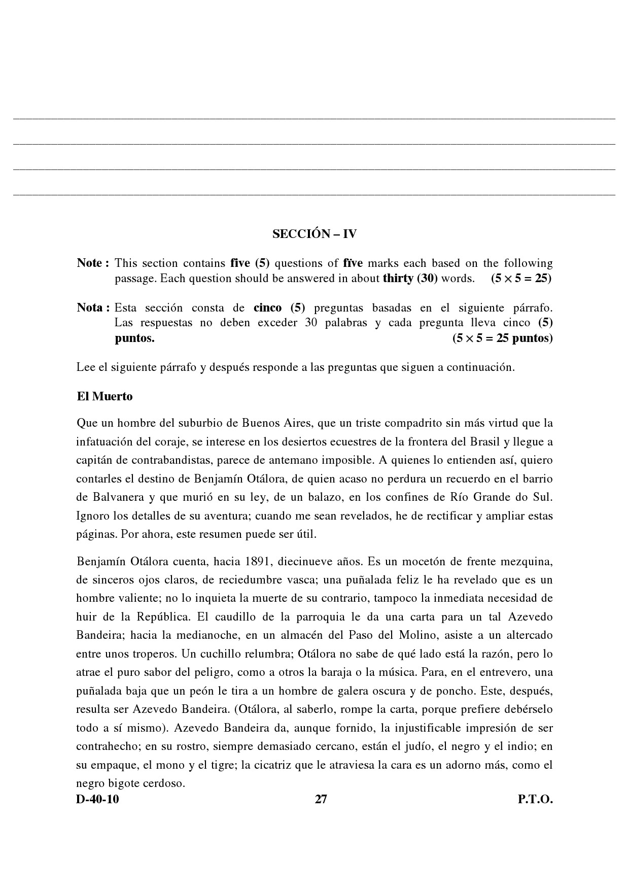 UGC NET Spanish Question Paper III December 2010 14