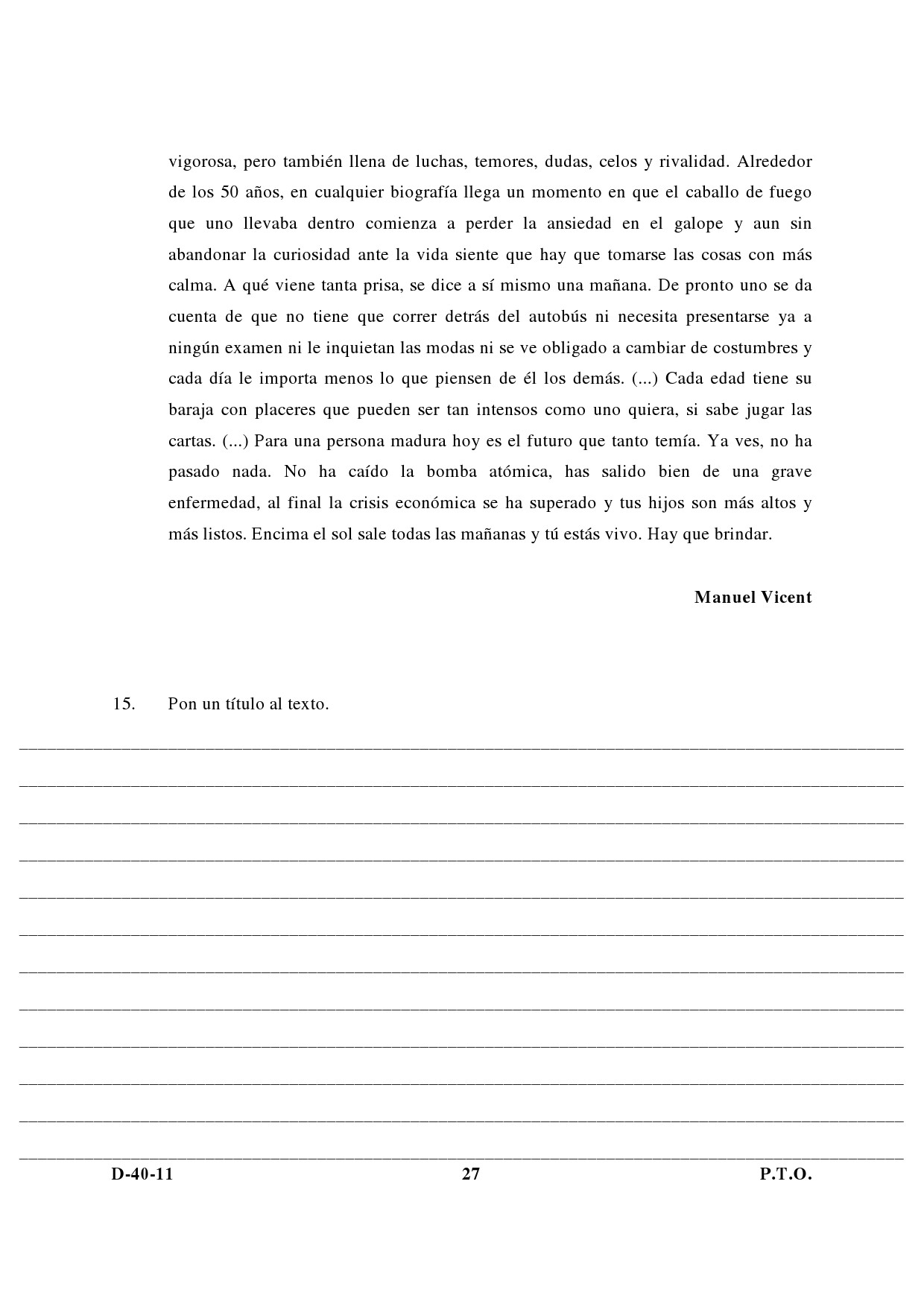 UGC NET Spanish Question Paper III December 2011 13