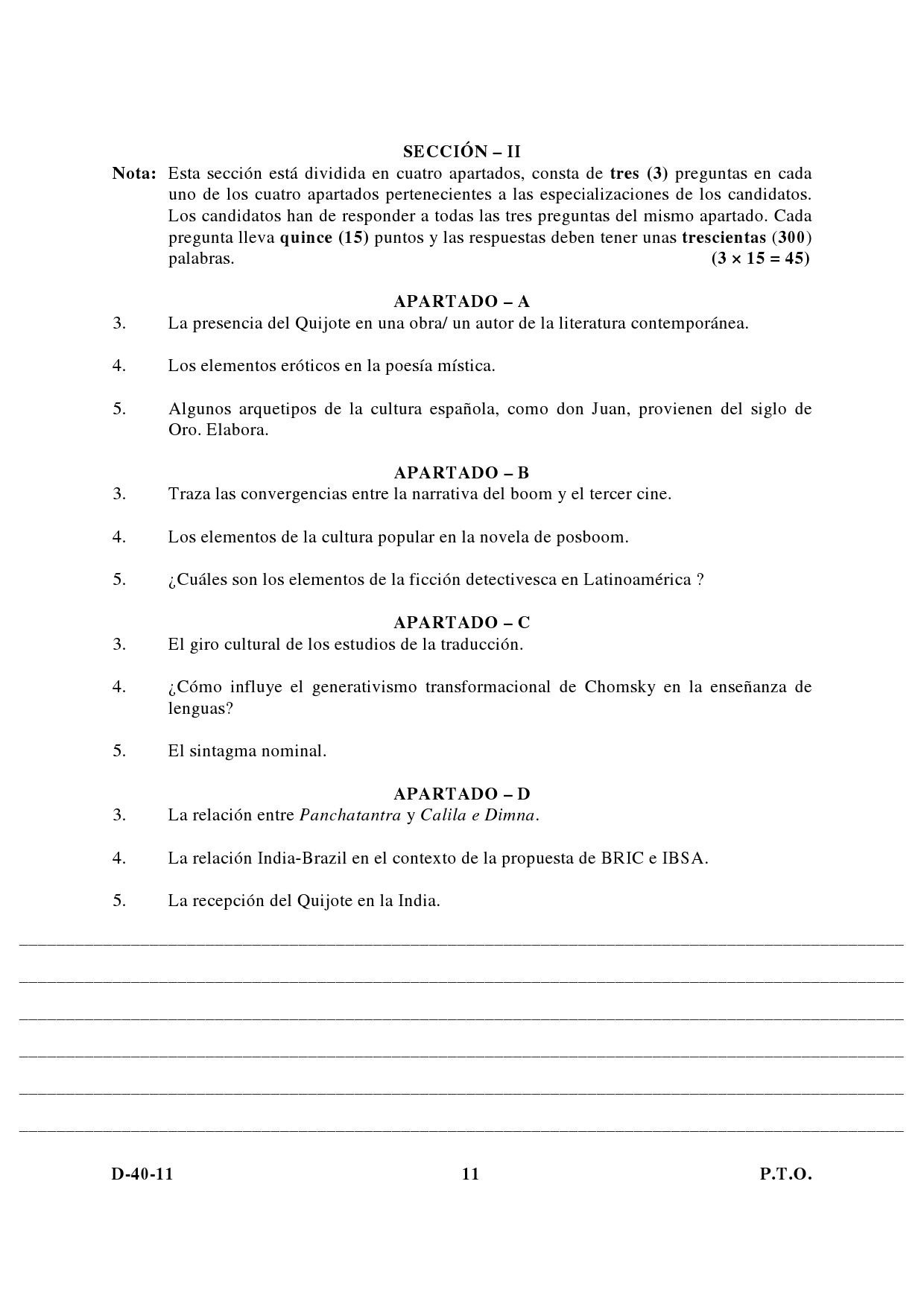 UGC NET Spanish Question Paper III December 2011 5